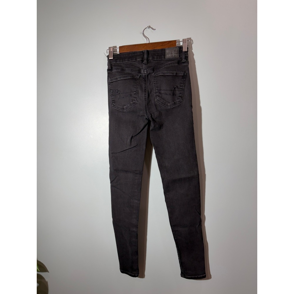 American Eagle Womens Ne(x)t Level Stretch Jeggings Faded Black Skinny Jeans 00